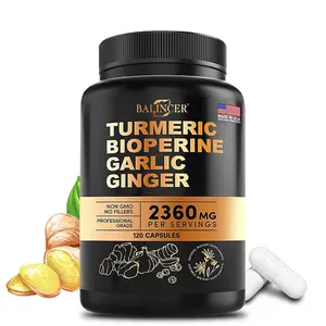 Balincer Turmeric & Ginger Herbal Dietary Supplement - Natural Dietary Supplement for Joint & Bone Health, Bone Health Chondroitin & Glucosamine Support, 120 Capsules